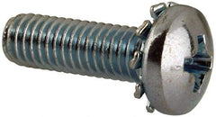 Value Collection - #10-32 UNF, 5/8" Length Under Head Phillips Drive Machine Screw - Pan Head, Grade J82 Steel, Zinc-Plated Finish, External Tooth - Benchmark Tooling