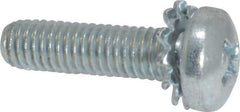 Value Collection - #10-32 UNF, 3/4" Length Under Head Phillips Drive Machine Screw - Pan Head, Grade J82 Steel, Zinc-Plated Finish, External Tooth - Benchmark Tooling