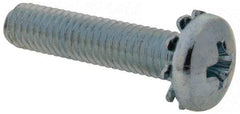 Value Collection - #10-32 UNF, 7/8" Length Under Head Phillips Drive Machine Screw - Pan Head, Grade 2 Steel, Zinc-Plated Finish, Without Washer - Benchmark Tooling