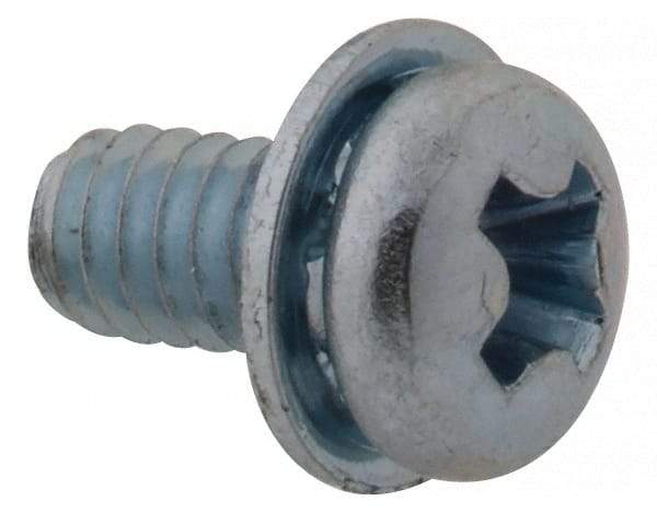 Value Collection - #2-56 UNC, 3/16" Length Under Head Phillips Drive Machine Screw - Pan Head, Grade J82 Steel, Zinc-Plated Finish, Internal Tooth - Benchmark Tooling