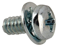 Value Collection - #4-40 UNC, 1/4" Length Under Head Phillips Drive Machine Screw - Pan Head, Grade J82 Steel, Zinc-Plated Finish, Internal Tooth - Benchmark Tooling