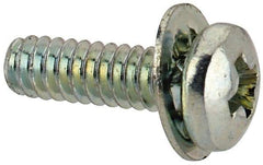 Value Collection - #4-40 UNC, 3/8" Length Under Head Phillips Drive Machine Screw - Pan Head, Grade J82 Steel, Zinc-Plated Finish, Internal Tooth - Benchmark Tooling