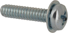 Value Collection - #4-40 UNC, 1/2" Length Under Head Phillips Drive Machine Screw - Pan Head, Grade J82 Steel, Zinc-Plated Finish, Internal Tooth - Benchmark Tooling