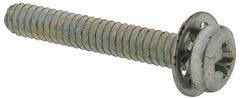 Value Collection - #4-40 UNC, 3/4" Length Under Head Phillips Drive Machine Screw - Pan Head, Grade J82 Steel, Zinc-Plated Finish, Internal Tooth - Benchmark Tooling