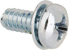 Value Collection - #6-32 UNC, 5/16" Length Under Head Phillips Drive Machine Screw - Pan Head, Grade J82 Steel, Zinc-Plated Finish, Internal Tooth - Benchmark Tooling