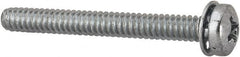 Value Collection - #6-32 UNC, 1-1/4" Length Under Head Phillips Drive Machine Screw - Pan Head, Grade J82 Steel, Zinc-Plated Finish, Internal Tooth - Benchmark Tooling
