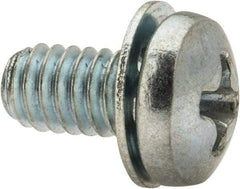 Value Collection - #8-32 UNC, 5/16" Length Under Head Phillips Drive Machine Screw - Pan Head, Grade J82 Steel, Zinc-Plated Finish, Internal Tooth - Benchmark Tooling