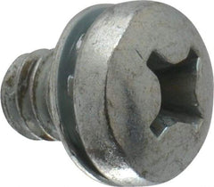 Value Collection - 1/4-20 UNC, 3/8" Length Under Head Phillips Drive Machine Screw - Pan Head, Grade J82 Steel, Zinc-Plated Finish, Internal Tooth - Benchmark Tooling