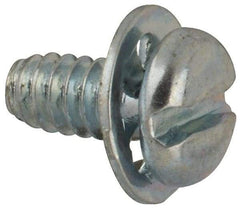 Value Collection - #4-40 UNC, 1/4" Length Under Head Slotted Drive Machine Screw - Pan Head, Grade J82 Steel, Zinc-Plated Finish, Internal Tooth - Benchmark Tooling