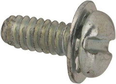Value Collection - #4-40 UNC, 5/16" Length Under Head Slotted Drive Machine Screw - Pan Head, Grade J82 Steel, Zinc-Plated Finish, Internal Tooth - Benchmark Tooling