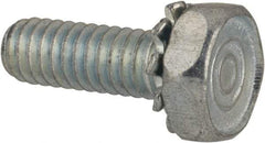 Value Collection - #8-32 UNC, 1/2" Length Under Head Hex Drive Machine Screw - Hex Head, Grade J82 Steel, Zinc-Plated Finish, External Tooth - Benchmark Tooling