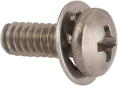 Value Collection - #4-40 UNC, 5/16" Length Under Head Phillips Drive Machine Screw - Pan Head, Grade 18-8 Stainless Steel, Internal Tooth - Benchmark Tooling