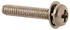 Value Collection - #4-40 UNC, 5/8" Length Under Head Phillips Drive Machine Screw - Pan Head, Grade 410 & 18-8 Stainless Steel, Internal Tooth - Benchmark Tooling