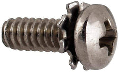 Value Collection - #4-40 UNC, 5/16" Length Under Head Phillips Drive Machine Screw - Pan Head, Grade 18-8 Stainless Steel, External Tooth - Benchmark Tooling