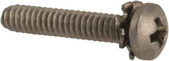 Value Collection - #4-40 UNC, 5/8" Length Under Head Phillips Drive Machine Screw - Pan Head, Grade 18-8 Stainless Steel, External Tooth - Benchmark Tooling