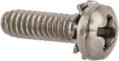 Value Collection - #6-32 UNC, 1/2" Length Under Head Phillips Drive Machine Screw - Pan Head, Grade 18-8 Stainless Steel, External Tooth - Benchmark Tooling