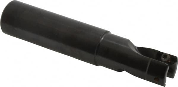 Kennametal - 1" Cut Diam, 0.404" Max Depth of Cut, 1" Shank Diam, 5" OAL, Indexable Square Shoulder End Mill - LFEW 252... Inserts, Cylindrical Shank, 0° Lead Angle - Benchmark Tooling