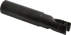 Kennametal - 1" Cut Diam, 0.404" Max Depth of Cut, 1" Shank Diam, 5" OAL, Indexable Square Shoulder End Mill - LFEW 252... Inserts, Cylindrical Shank, 0° Lead Angle - Benchmark Tooling