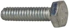 Made in USA - 1/4-20 UNC, 1" Length Under Head Hex Head Cap Screw - Fully Threaded, Grade 5 Steel, Zinc-Plated Finish, 7/16" Hex - Benchmark Tooling