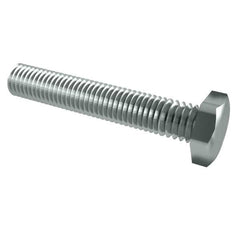 Made in USA - 1/4-20 UNC, 1-3/4" Length Under Head Hex Head Cap Screw - Fully Threaded, Grade 5 Steel, Zinc-Plated Finish, 7/16" Hex - Benchmark Tooling