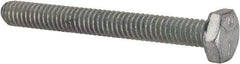 Made in USA - 1/4-20 UNC, 2-1/4" Length Under Head Hex Head Cap Screw - Fully Threaded, Grade 5 Steel, Zinc-Plated Finish, 7/16" Hex - Benchmark Tooling