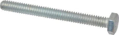 Made in USA - 1/4-20 UNC, 2-1/2" Length Under Head Hex Head Cap Screw - Fully Threaded, Grade 5 Steel, Zinc-Plated Finish, 7/16" Hex - Benchmark Tooling