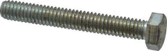 Made in USA - 5/16-18 UNC, 2-1/4" Length Under Head Hex Head Cap Screw - Fully Threaded, Grade 5 Steel, Zinc-Plated Finish, 1/2" Hex - Benchmark Tooling
