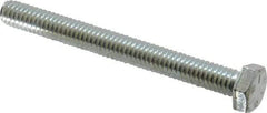 Made in USA - 5/16-18 UNC, 3" Length Under Head Hex Head Cap Screw - Fully Threaded, Grade 5 Steel, Zinc-Plated Finish, 1/2" Hex - Benchmark Tooling