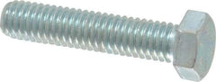 Made in USA - 3/8-16 UNC, 1-3/4" Length Under Head Hex Head Cap Screw - Fully Threaded, Grade 5 Steel, Zinc-Plated Finish, 9/16" Hex - Benchmark Tooling