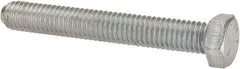 Made in USA - 3/8-16 UNC, 2-3/4" Length Under Head Hex Head Cap Screw - Fully Threaded, Grade 5 Steel, Zinc-Plated Finish, 9/16" Hex - Benchmark Tooling