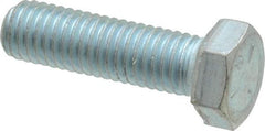 Made in USA - 1/2-13 UNC, 1-3/4" Length Under Head Hex Head Cap Screw - Fully Threaded, Grade 5 Steel, Zinc-Plated Finish, 3/4" Hex - Benchmark Tooling