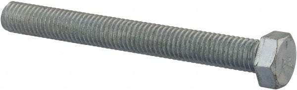 Value Collection - 1/2-13 UNC, 4-1/2" Length Under Head Hex Head Cap Screw - Fully Threaded, Grade 5 Steel, Zinc-Plated Finish, 3/4" Hex - Benchmark Tooling