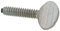 Made in USA - #6-32 Oval Dog Point Tip Grade 2 Steel Thumb Screw - 0.29" Head Height, Zinc-Plated Finish - Benchmark Tooling