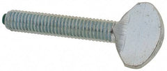 Made in USA - #10-32 Oval Dog Point Tip Grade 2 Steel Thumb Screw - 0.43" Head Height, Zinc-Plated Finish - Benchmark Tooling