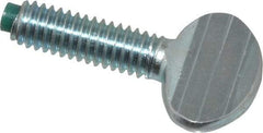 Made in USA - 5/16-18 Oval Dog Point Tip Grade 2 Steel Thumb Screw - 0.67" Head Height, Zinc-Plated Finish - Benchmark Tooling