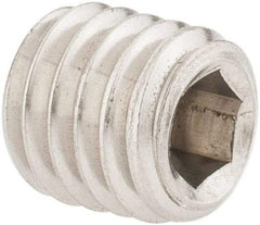 Value Collection - M8x1.25 Metric Coarse, 8mm OAL, Cup Point Set Screw - Grade 18-8 & Austenitic A2 Stainless Steel, 4mm Key - Benchmark Tooling