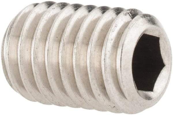 Value Collection - M8x1.25 Metric Coarse, 12mm OAL, Cup Point Set Screw - Grade 18-8 & Austenitic A2 Stainless Steel, 4mm Key - Benchmark Tooling