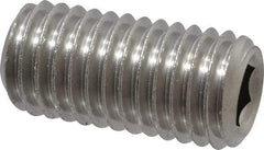 Value Collection - M12x1.75 Metric Coarse, 25mm OAL, Cup Point Set Screw - Grade 18-8 & Austenitic A2 Stainless Steel, 6mm Key - Benchmark Tooling