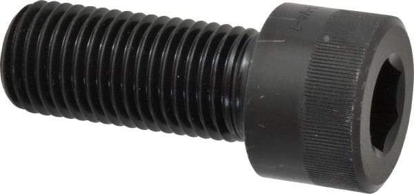 Holo-Krome - 1-3/4 - 5 UNC Hex Socket Drive, Socket Cap Screw - Alloy Steel, Black Oxide Finish, Fully Threaded, 4-1/2" Length Under Head - Benchmark Tooling