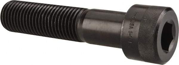 Holo-Krome - 1-1/4 - 7 UNC Hex Socket Drive, Socket Cap Screw - Alloy Steel, Black Oxide Finish, Partially Threaded, 5-1/2" Length Under Head - Benchmark Tooling