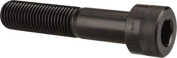 Holo-Krome - 1-1/4 - 7 UNC Hex Socket Drive, Socket Cap Screw - Alloy Steel, Black Oxide Finish, Partially Threaded, 6" Length Under Head - Benchmark Tooling