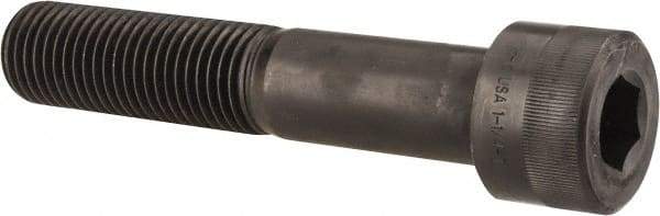 Holo-Krome - 1-3/4 - 5 UNC Hex Socket Drive, Socket Cap Screw - Alloy Steel, Black Oxide Finish, Partially Threaded, 12" Length Under Head - Benchmark Tooling