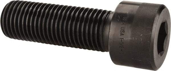 Holo-Krome - 1-1/2 - 6 UNC Hex Socket Drive, Socket Cap Screw - Alloy Steel, Black Oxide Finish, Partially Threaded, 4-1/2" Length Under Head - Benchmark Tooling