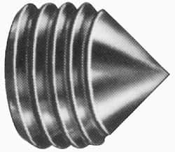 Value Collection - 5/16-18 UNC, 1/2" OAL, Cone Point Set Screw - Grade Austenitic A2 Stainless Steel, 5/32" Key - Benchmark Tooling