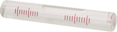 SPI - 3-3/4 Inch Long x 19/32 Inch Wide, Level Replacement Vial - Clear, Use With Block Levels - Benchmark Tooling