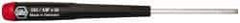Wiha - 1/8" Precision Miniature Hex Driver - 2-23/64" Bade Length, Tapered Handle, 6-3/4" OAL - Benchmark Tooling