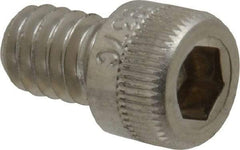 Holo-Krome - 1/4-20 UNC Hex Socket Drive, Socket Cap Screw - Grade 18-8 Stainless Steel, Uncoated, Fully Threaded, 3/8" Length Under Head - Benchmark Tooling