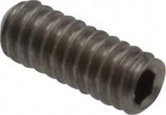 Value Collection - #3-48 UNC, 1/4" OAL, Cup Point Set Screw - Grade 18-8 Stainless Steel, 0.05" Key - Benchmark Tooling