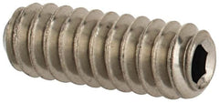 Value Collection - #4-40 UNC, 5/16" OAL, Cup Point Set Screw - Grade 18-8 Stainless Steel, 0.05" Key - Benchmark Tooling