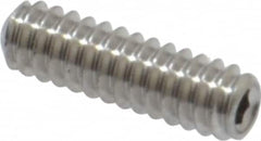 Value Collection - #4-40 UNC, 3/8" OAL, Cup Point Set Screw - Grade 18-8 Stainless Steel, 0.05" Key - Benchmark Tooling